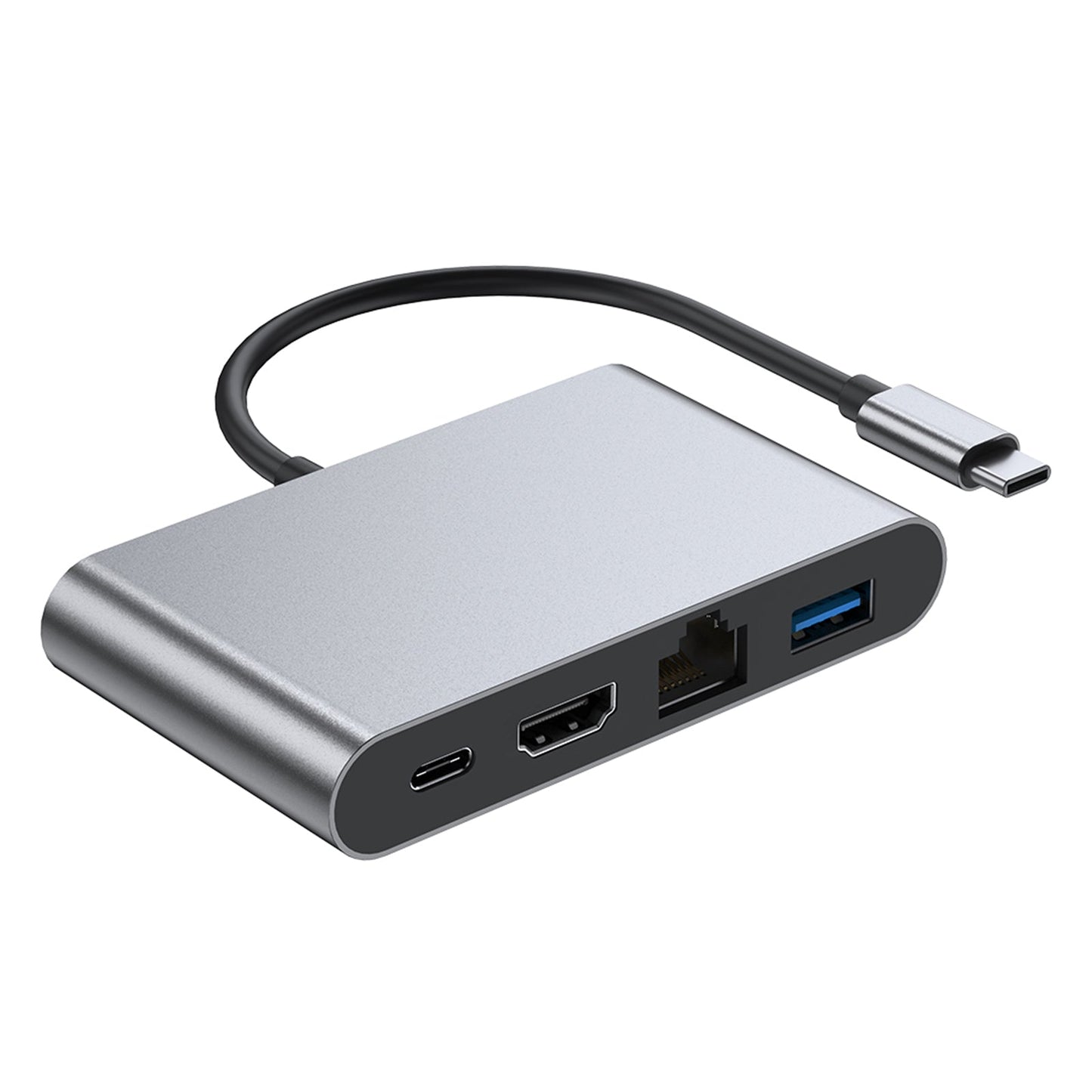 Stazione di aggancio 4 in 1 TYPE-C a RJ45 100M HDMI USB3.0 PD Interfaccia per MacBook