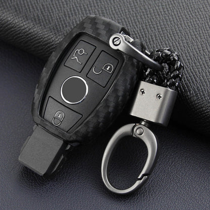 Custodia in silicone e pelle per chiave auto con fibbia per Mercedes-Benz