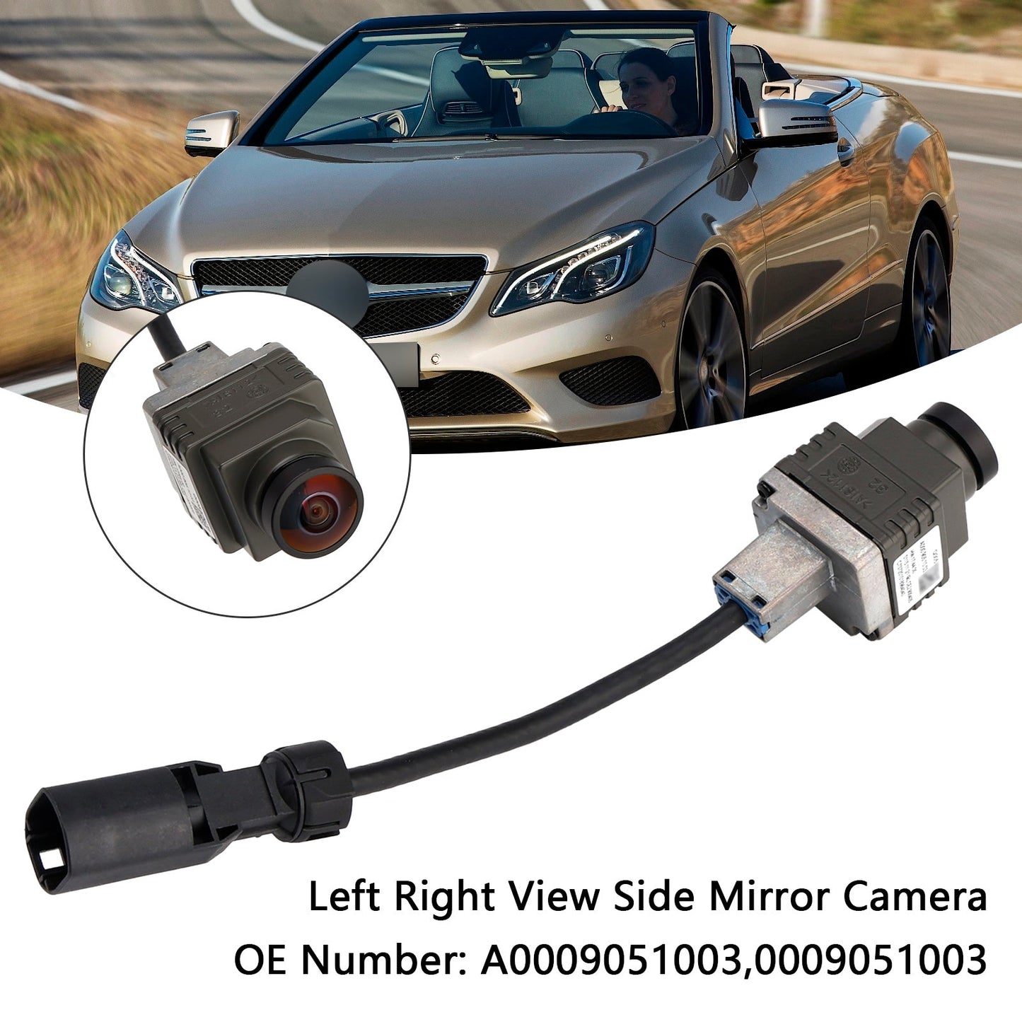 2013-2015 MERCEDES-BENZ CLASSE M (W166) ML 400 4MATIC Telecamera specchietto laterale sinistro destro A0009051003