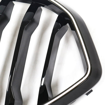 Griglia paraurti anteriore nera BMW X6 G06 M60i 2023-2025 con foro per telecamera