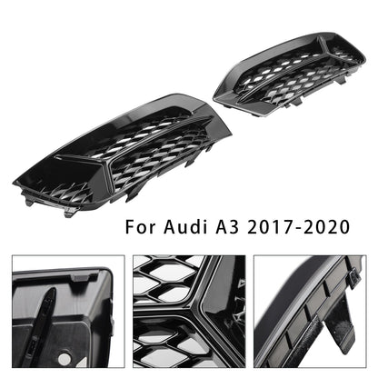 Griglia paraurti anteriore Audi A3 2017-2020 Copertura fendinebbia Telaio lampada Trim Fit