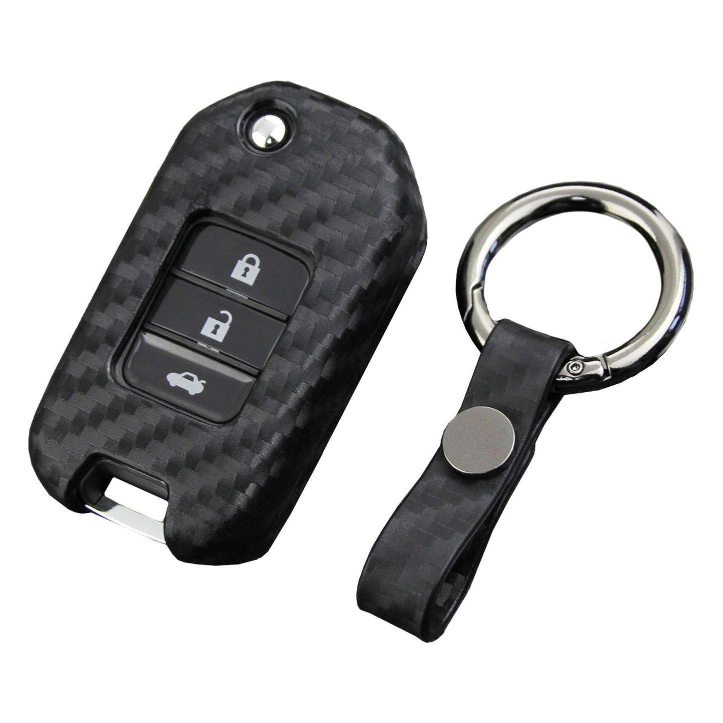Custodia in similpelle e silicone per chiave auto con fibbia per Honda Accord