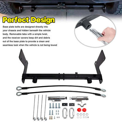 Staffa di base per gancio di traino BX1139 per Jeep Wrangler JL JLU tutti i modelli 2018-2025
