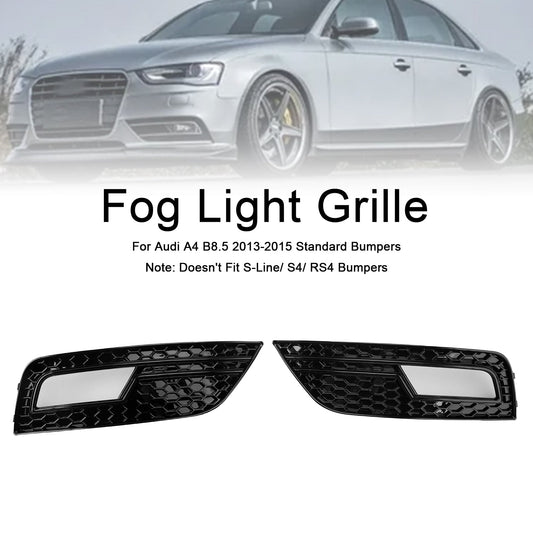 Griglia di copertura fendinebbia nera Audi A4 B8.5 2013-2015, paraurti standard