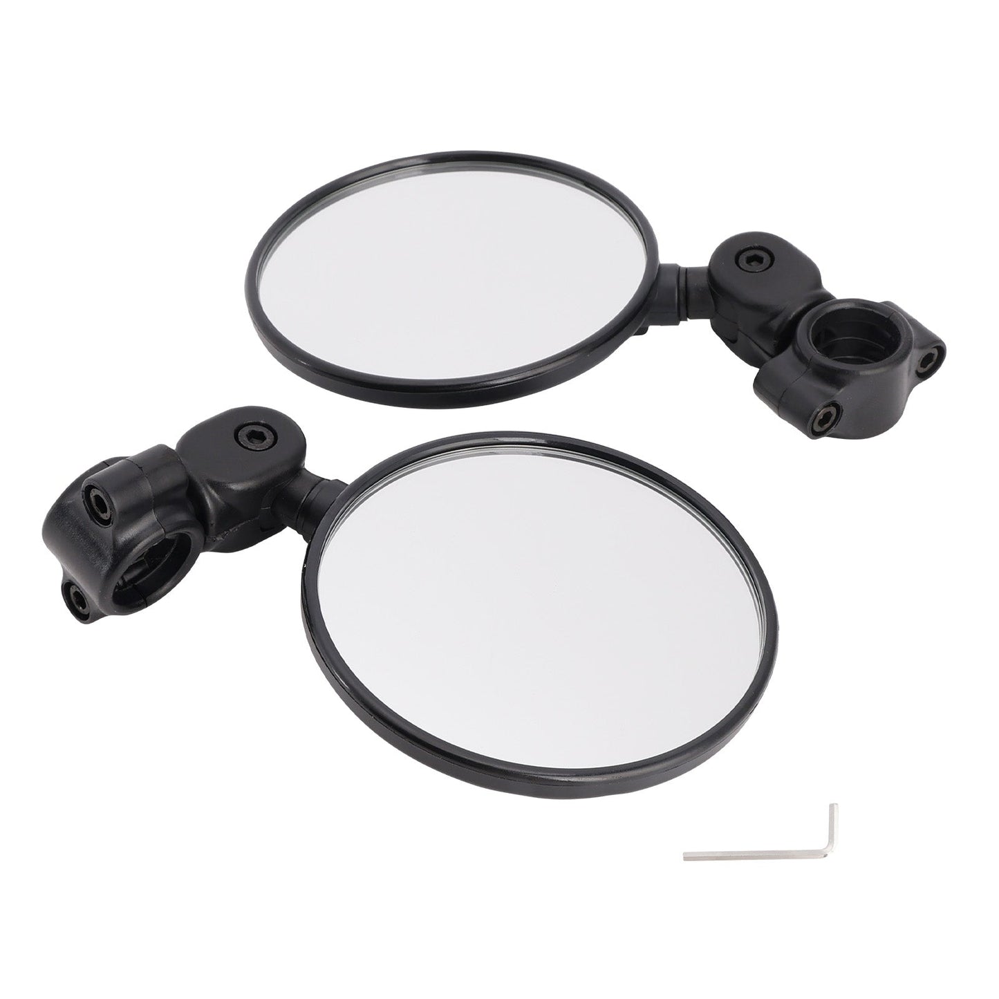 Specchietti retrovisori neri regolabili e pieghevoli per manubrio Enduro da 22-24 mm