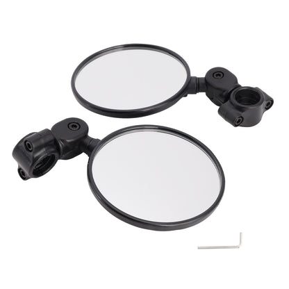 Specchietti retrovisori neri regolabili e pieghevoli per manubrio Enduro da 22-24 mm