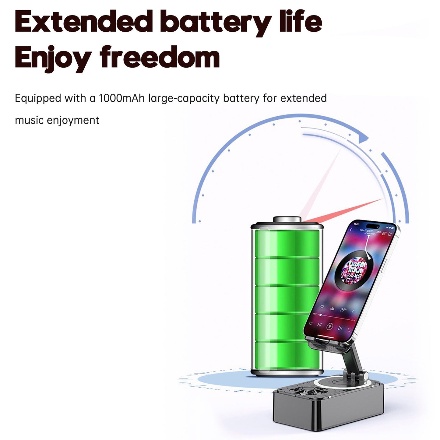Supporto per telefono 4 in 1 Altoparlante Bluetooth Caricabatterie wireless Power Bank Desktop Live