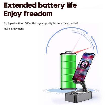 Supporto per telefono 4 in 1 Altoparlante Bluetooth Caricabatterie wireless Power Bank Desktop Live