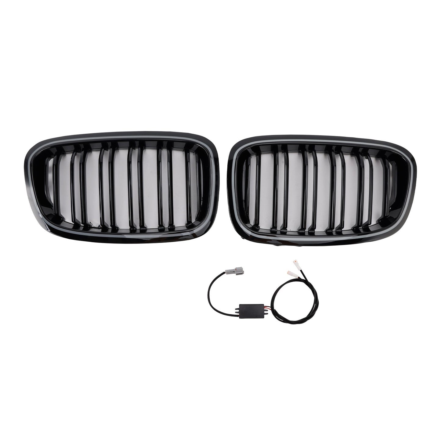 Griglia anteriore a doppio rene per paraurti BMW Serie 1 F20 F21 2012-2014 (2 pezzi) 551137239021