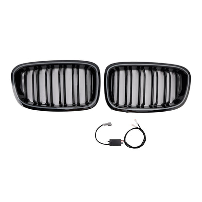 Griglia anteriore a doppio rene per paraurti BMW Serie 1 F20 F21 2012-2014 (2 pezzi) 551137239021