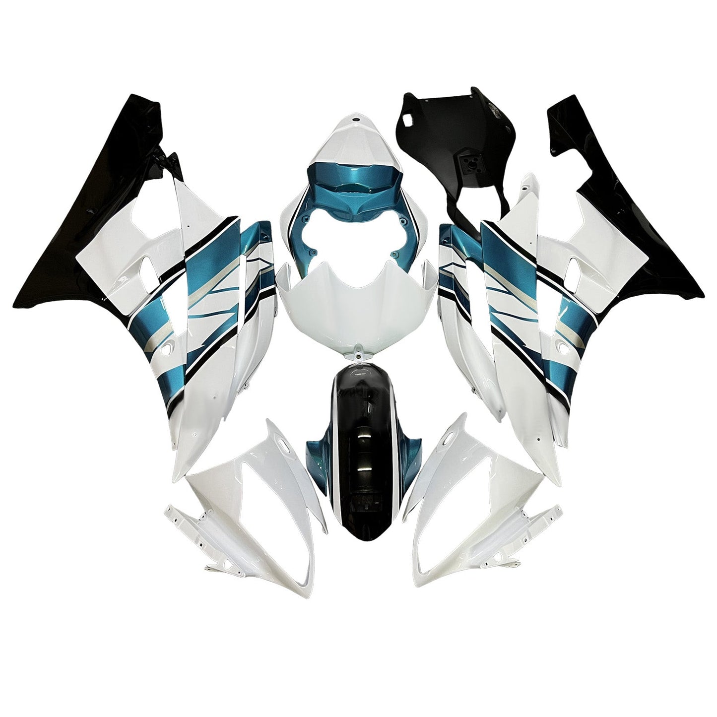 Kit carenatura iniezione plastica ABS per Yamaha YZFR6 YZF-R6 2006-2007