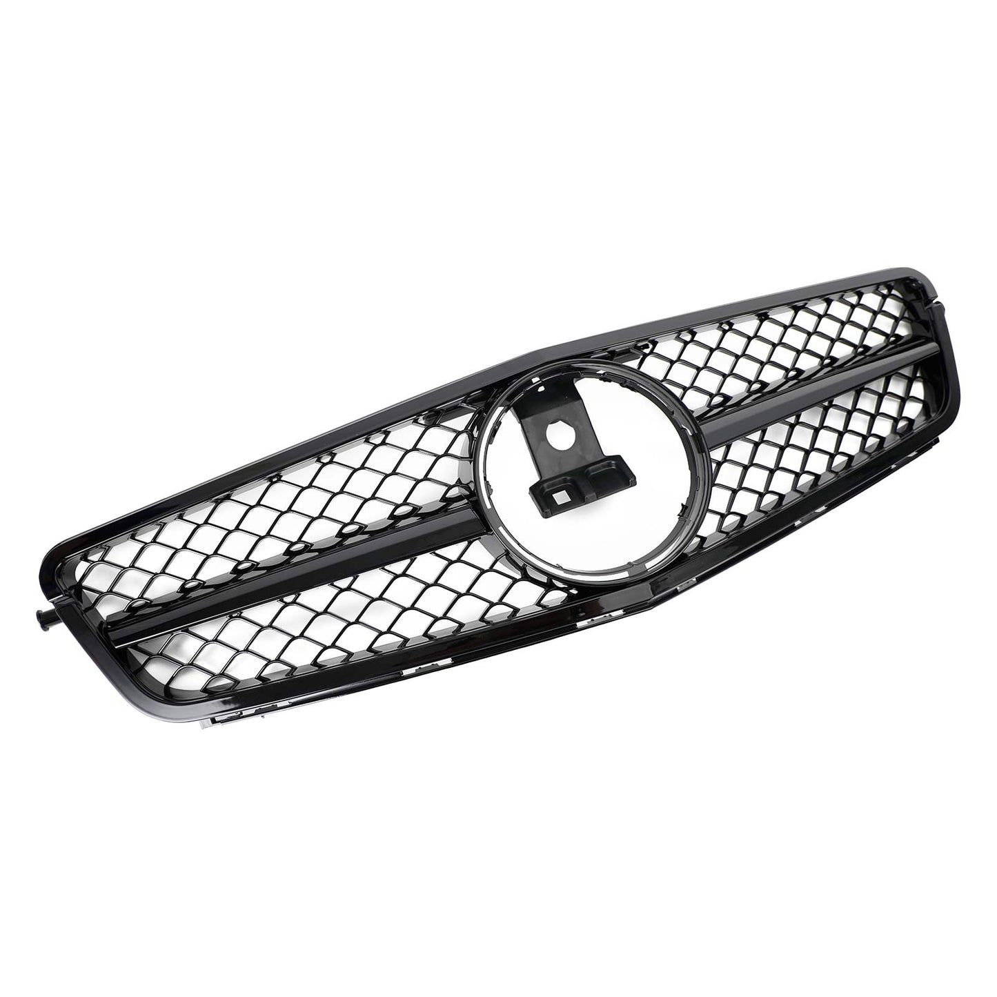 Griglia per paraurti anteriore nera adatta per classe C Benz W204 C300 C350 2008-2014