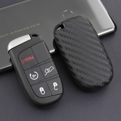 Custodia in similpelle e silicone per chiave auto con fibbia per Jeep