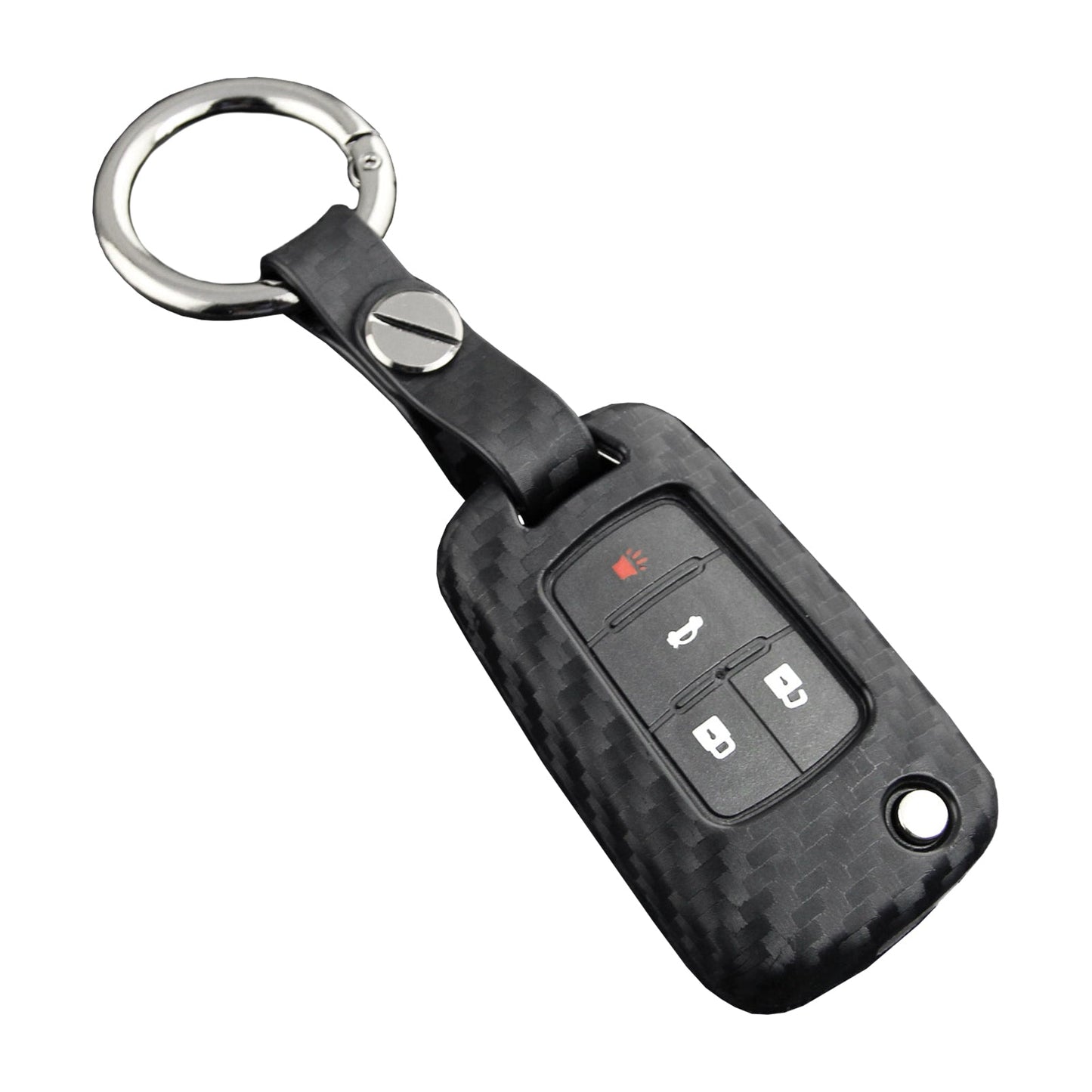 Custodia in similpelle e silicone per chiave auto con fibbia per Chevrolet