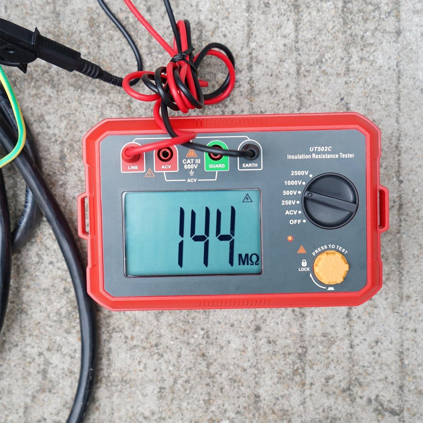 Megohmmetro digitale UT502C, tester di resistenza di isolamento, multimetro