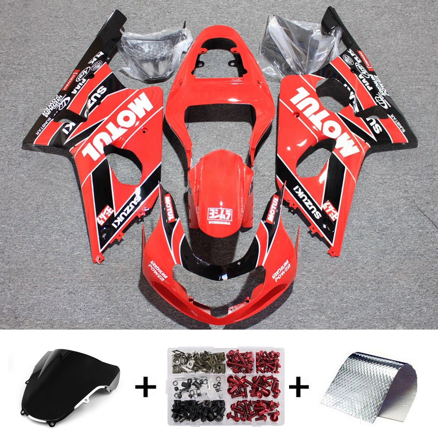Kit carenatura iniezione per Suzuki GSXR600 2001-2003 GSXR750 2000-2003 K1