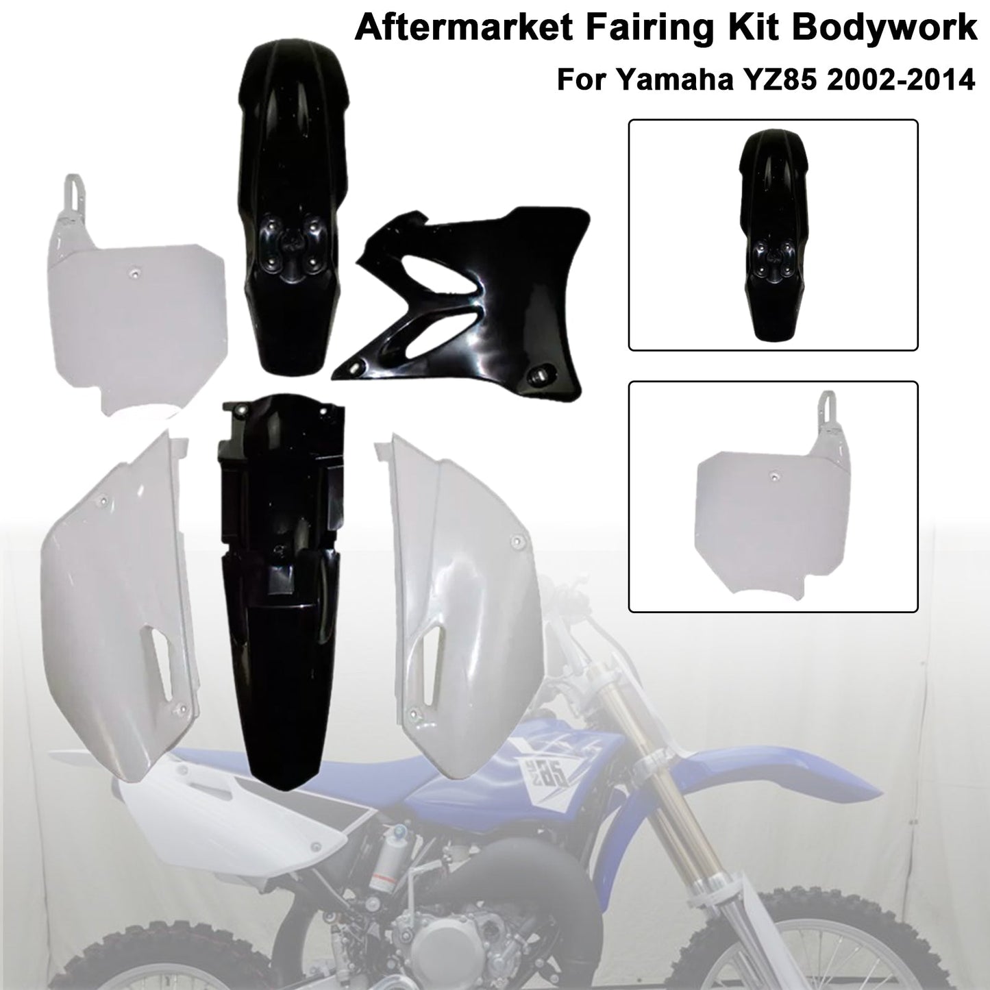 Kit di carenatura in plastica per parafango per Yamaha YZ85 2002-2014