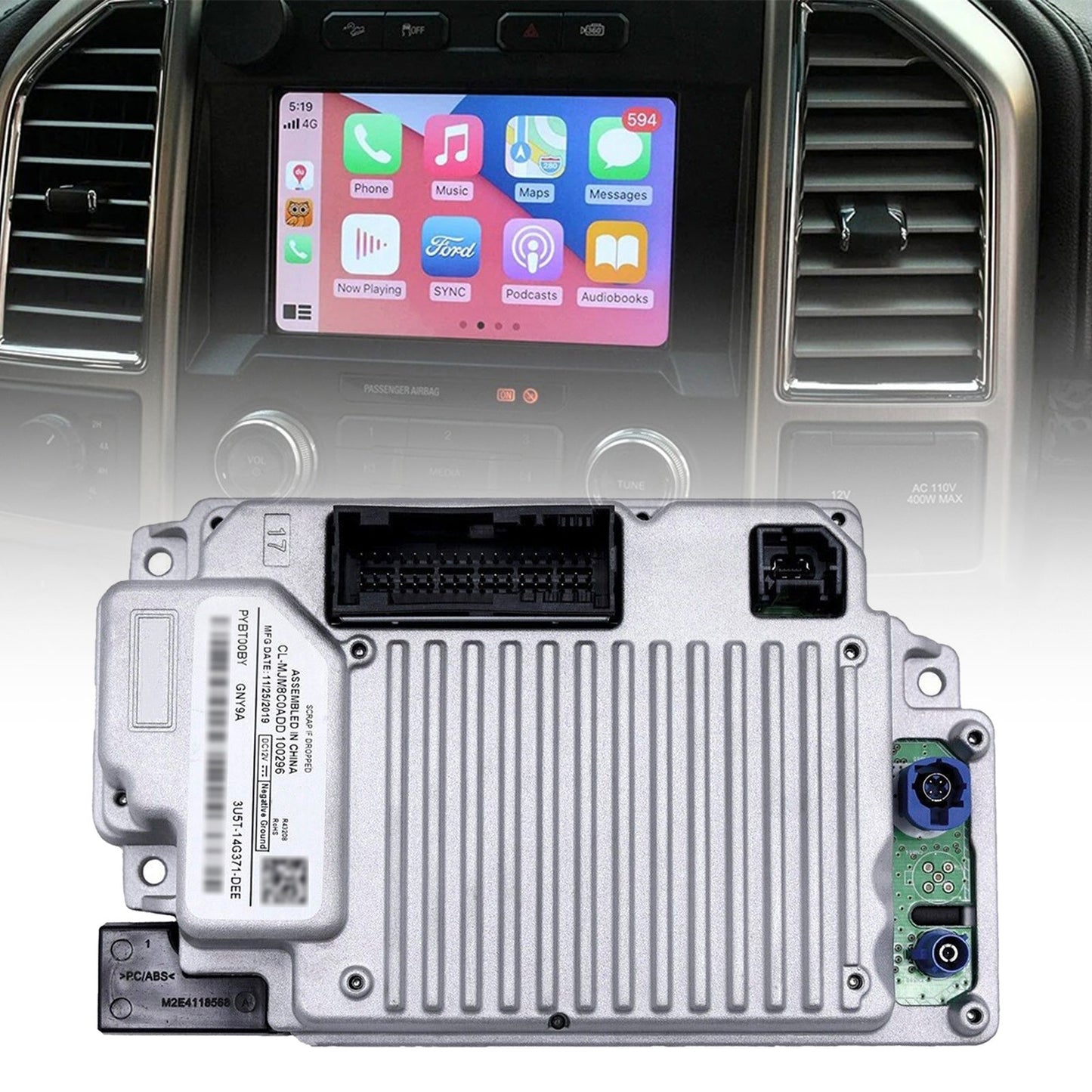 Modulo di navigazione Sync 3 APIM 3.4 per Ford Lincoln, navigatore programmato con VIN.