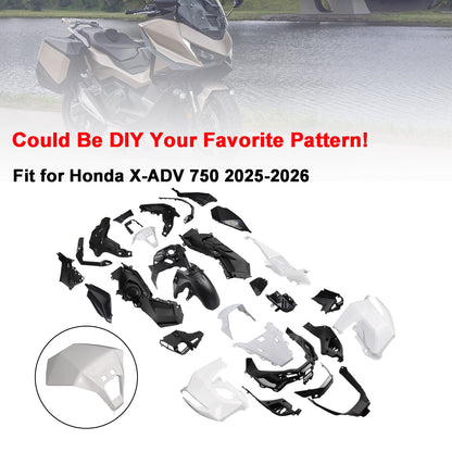 Carene in plastica stampata a iniezione, non verniciate, per Honda X-ADV 750 2025-2026
