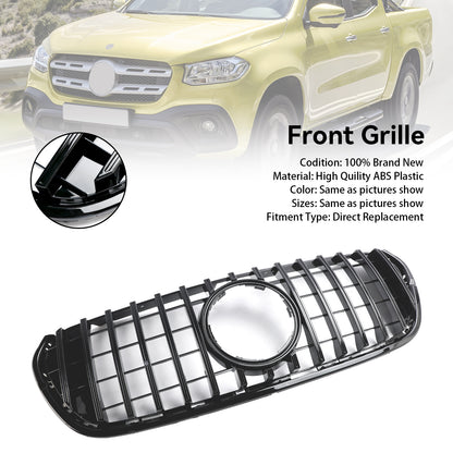 Per Mercedes Benz Classe X X470 2017-2019 Griglia paraurti anteriore nera