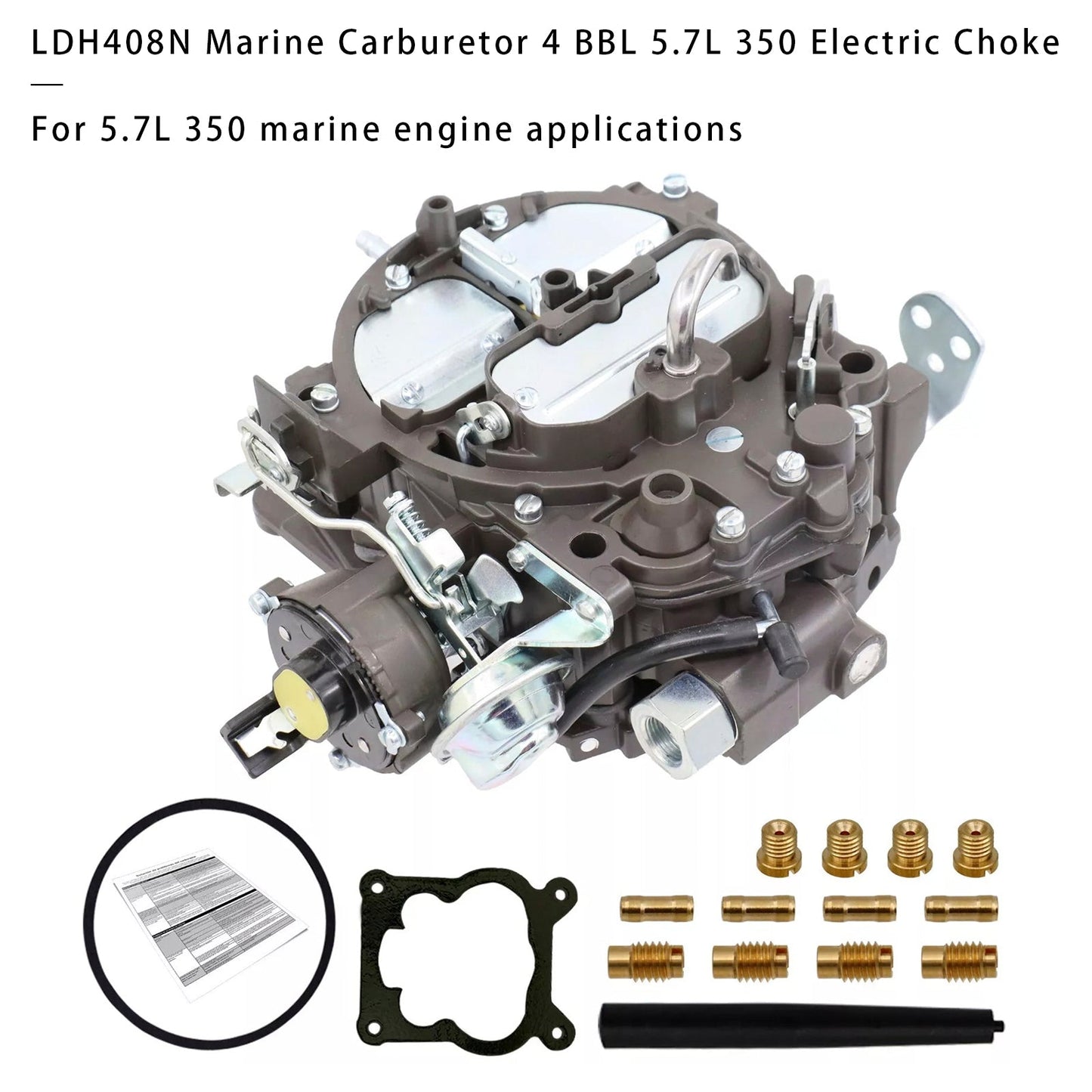 Carburatore marino LDH408N 4 BBL 5.7L 350 Starter elettrico