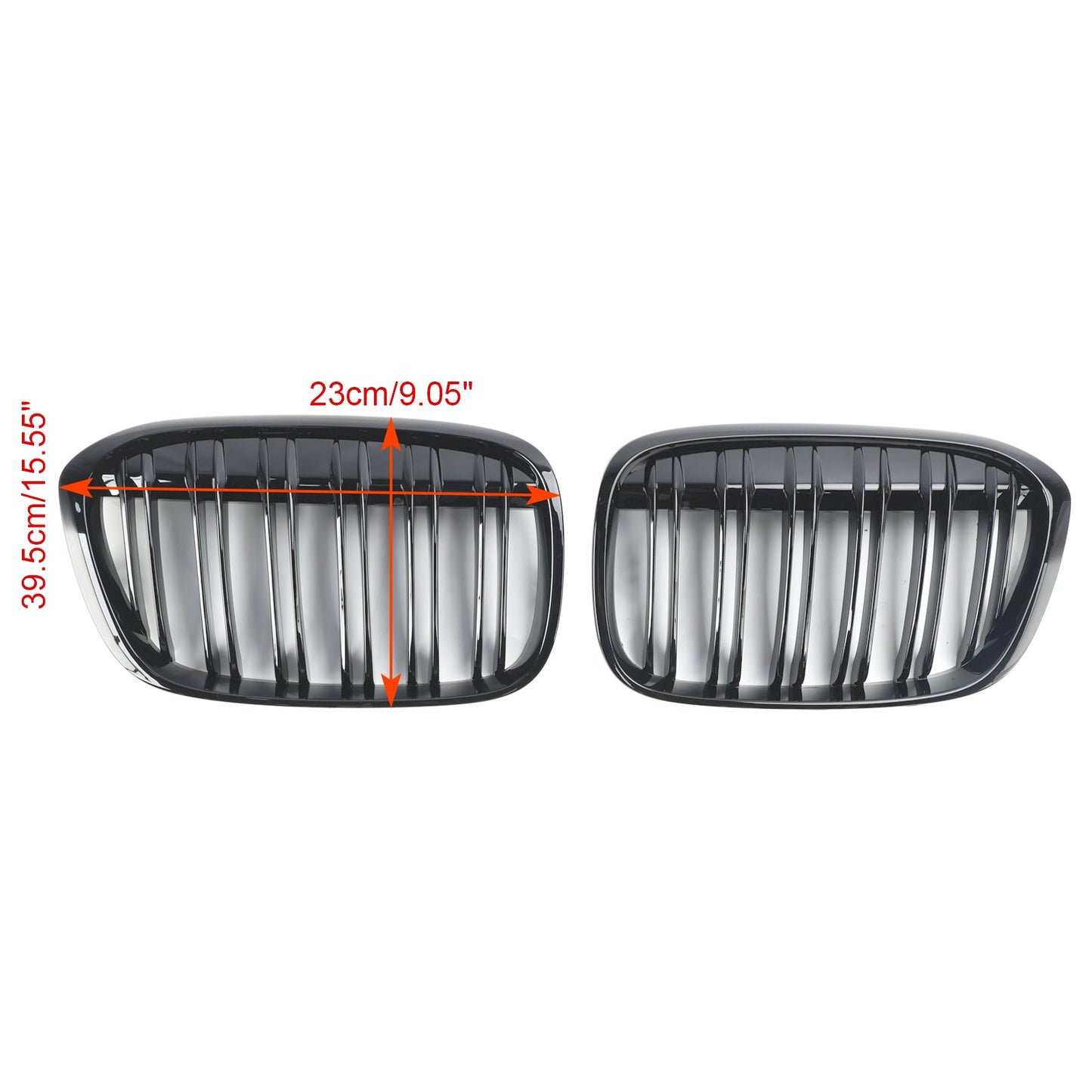 Griglia per rene anteriore nera lucida BMW X1 F48 F49 2PCS 2016-2019