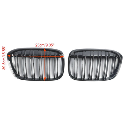 Griglia per rene anteriore nera lucida BMW X1 F48 F49 2PCS 2016-2019