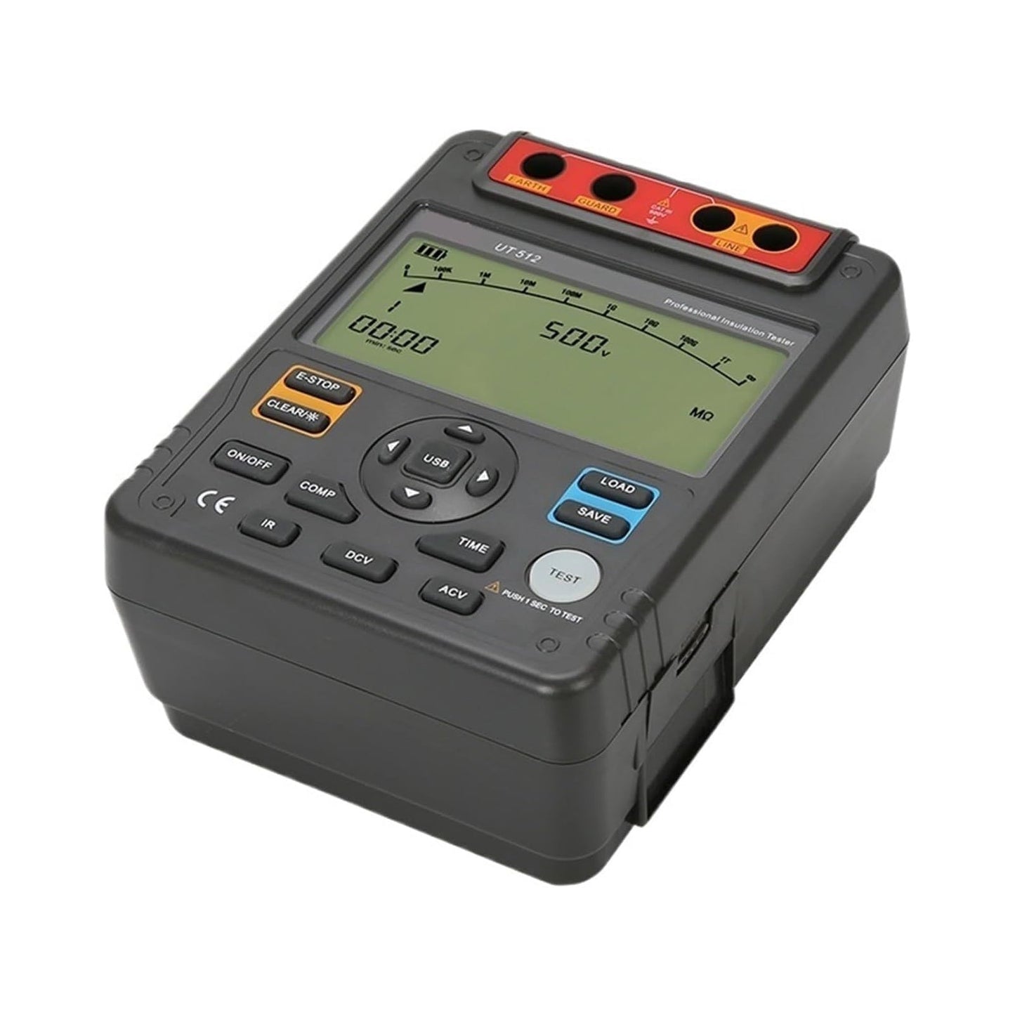 Tester di resistenza di isolamento UT512 Voltmetro con selezione automatica della portata 2500V 100GΩ