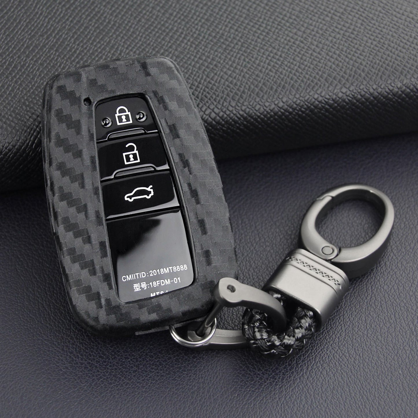 Custodia in similpelle e silicone per chiave auto con fibbia per Toyota Camry