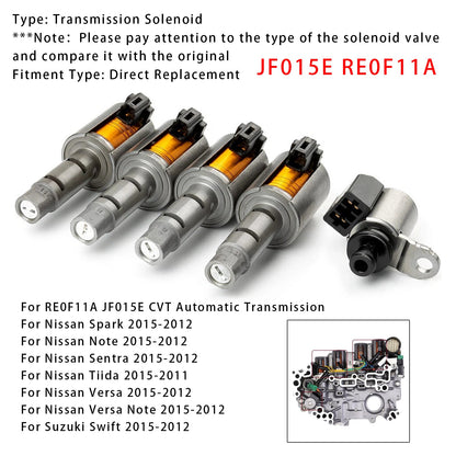Kit solenoide trasmissione Nissan Versa Note JF015E RE0F11A CTV 2015-2012