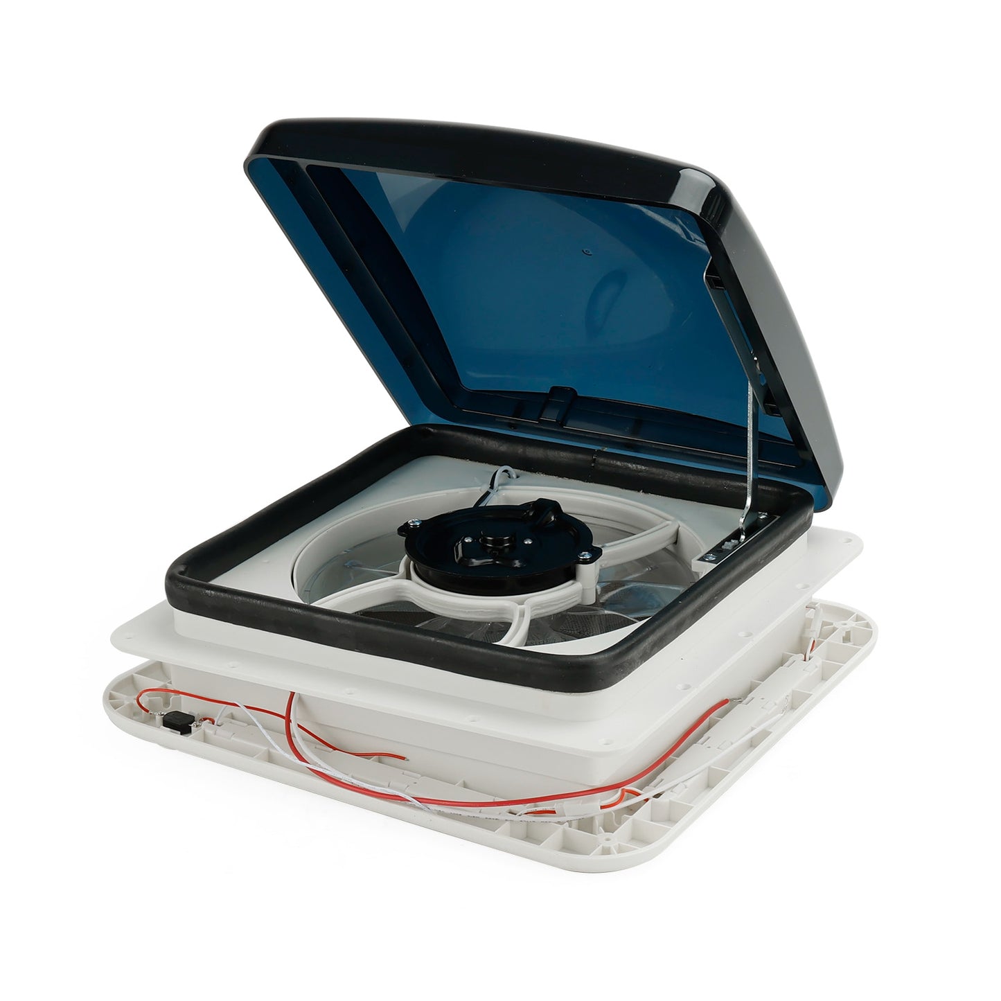 Ventilatore da tetto per camper da 11 pollici, motore a 3 velocità, lucernario da 12 V con luce a LED