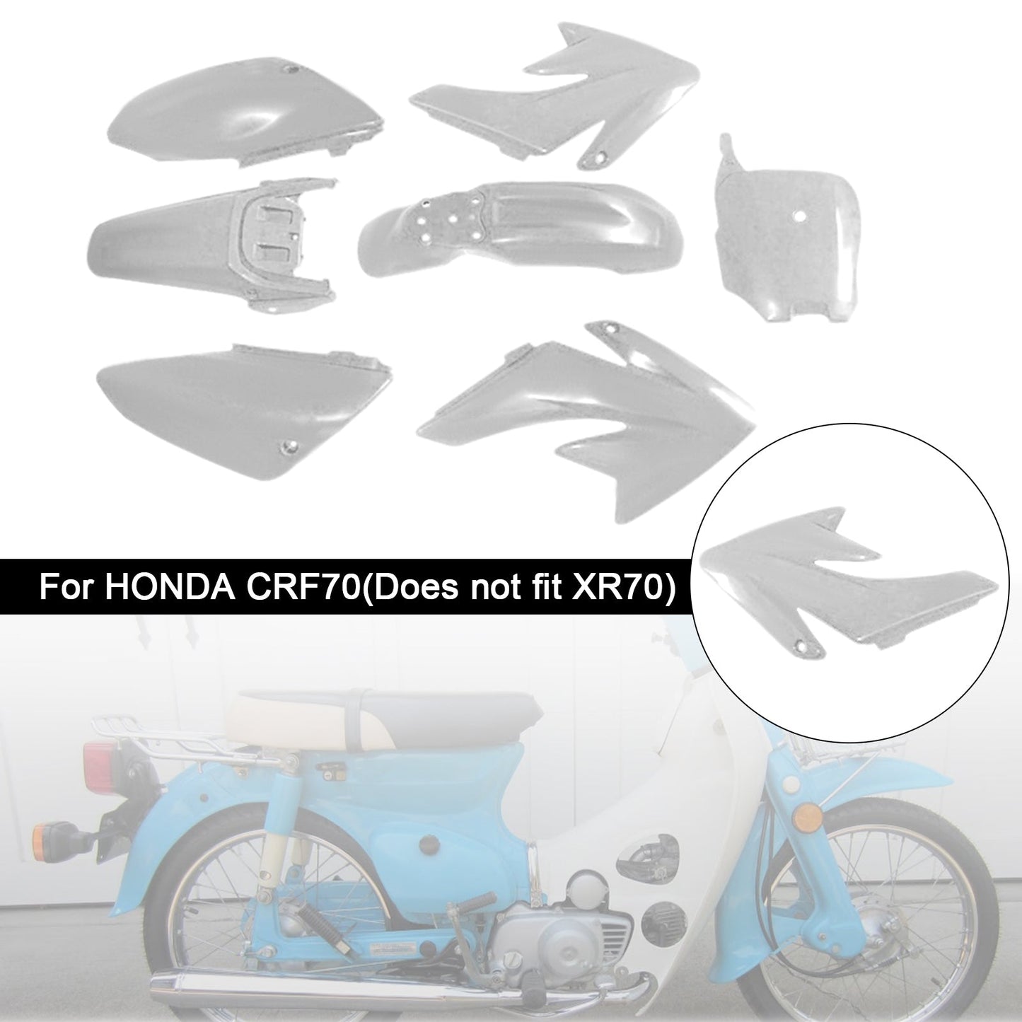 Kit di plastica per carrozzeria e parafango per HONDA CRF70 DIRT BIKE
