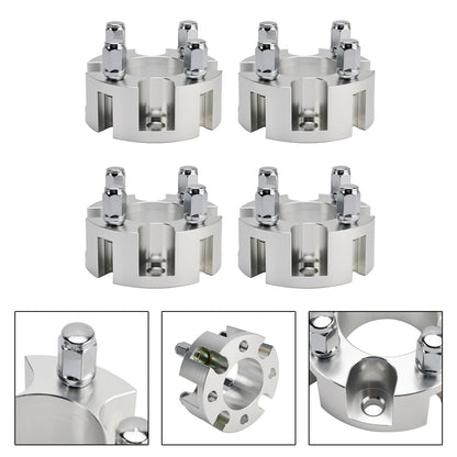 Kit distanziali per ruote Yamaha Club Car Ezgo da 2"" con cavo per carrelli da golf, dadi ruota argento