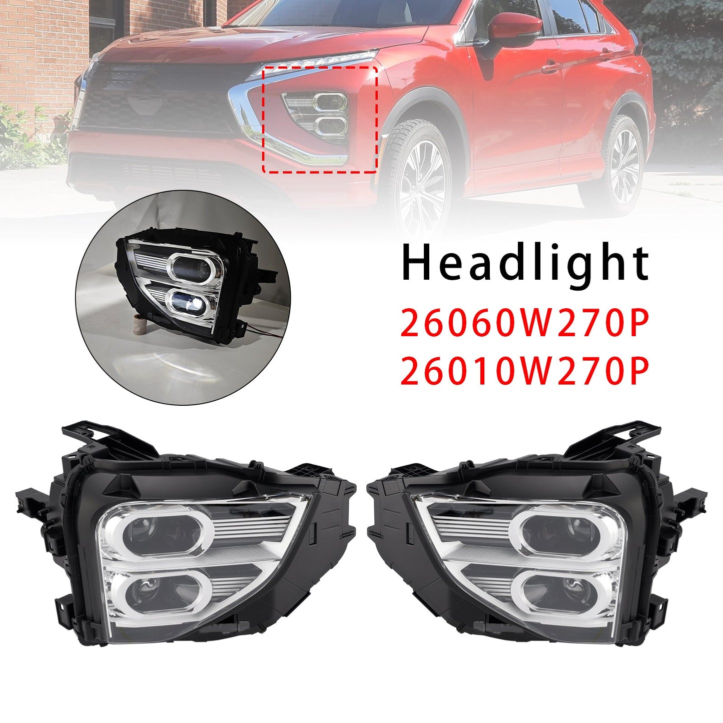 Faro anteriore a LED sinistro+destro Mitsubishi Eclipse Cross 2022-2025