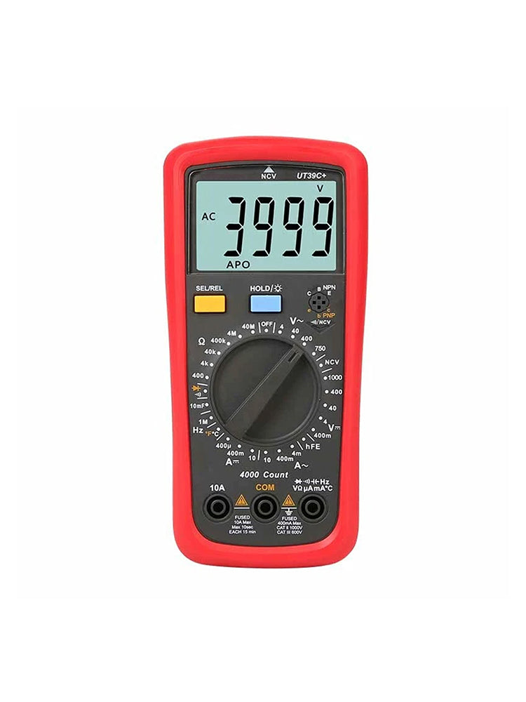 Multimetro digitale UT39C+ Voltmetro AC DC Ohm Cap Diodo Tester