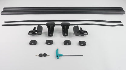 Barre trasversali portapacchi universali in alluminio da 135 cm per auto, con chiusura a chiave.