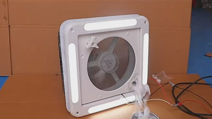 14" RV Caravan Roof Vent Motore a 3 velocità RV Fan 12V Lucernario con luce a LED 0100061
