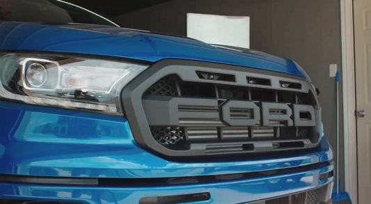 Per Ford Ranger 2019-2023 T8 Griglia del paraurti anteriore Matt Black Ranger Raccer Raptor