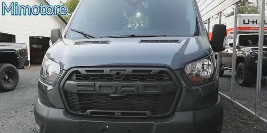 Per Ford Transit Custom Trail 2018-2023 W/ 3LED Matte Black Front Bumper Grille