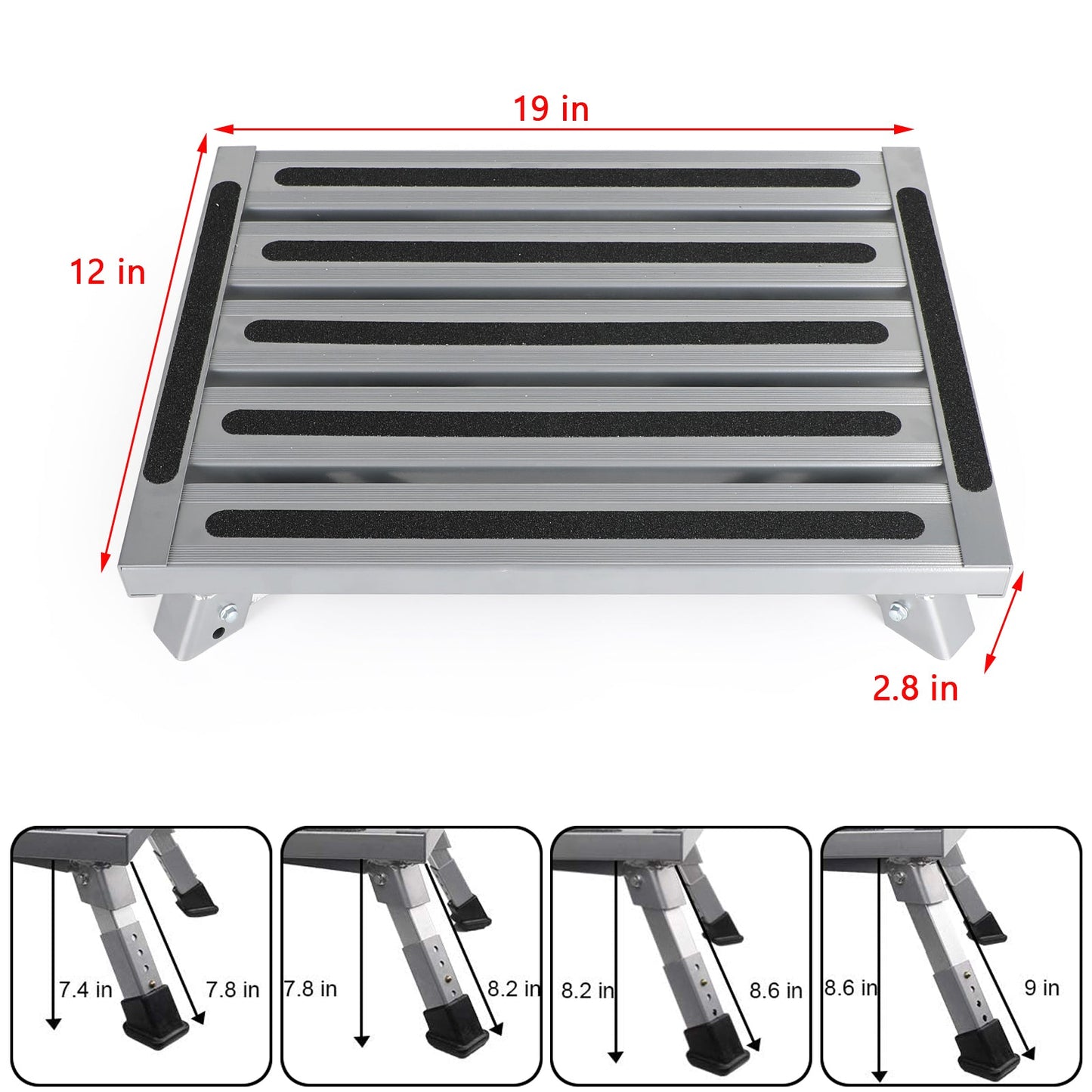 Piattaforma pieghevole in alluminio RV Step Stool Trailer Camper Scala da lavoro portatile
