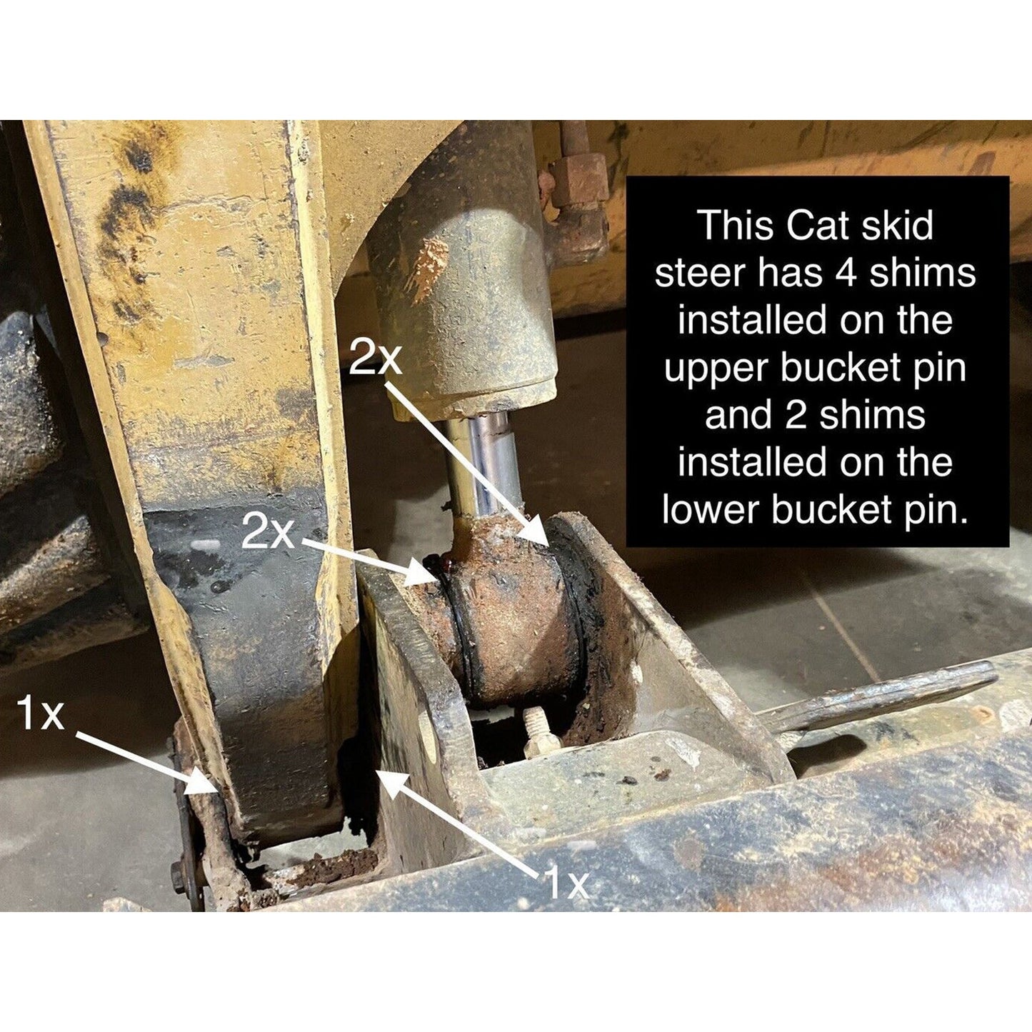 Kit spessori per benna per escavatore da 45 mm per minipala Cat Bobcat Deere Komatsu