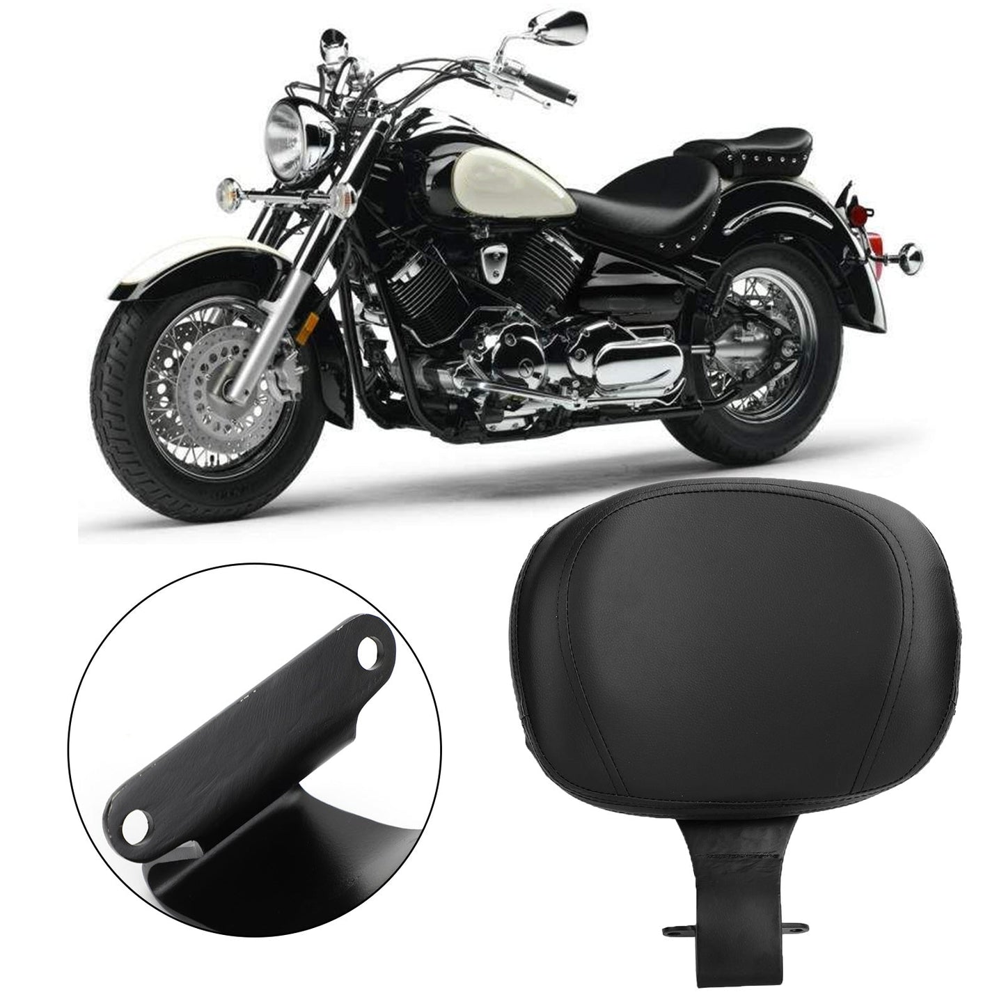 Motorcycle Driver Rider Backrest For Yamaha V Star 1100 XVS 1100 Drag Star