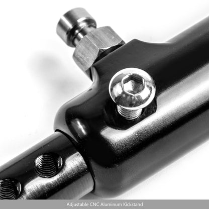 Cavalletto laterale in alluminio CNC Gamba cavalletto regolabile per Kawasaki Z900RS 2018 nero generico