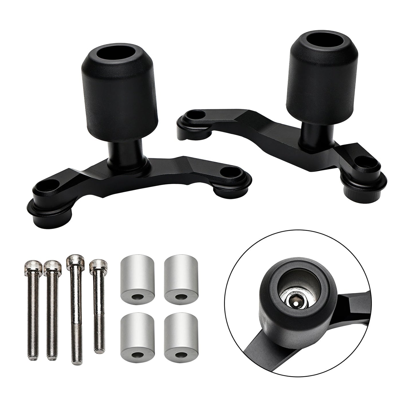 Protezione Tampone Telaio Anti-Crash Kawasaki Zh2 2020-2023 Nero Fedex Express