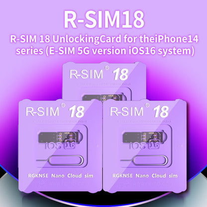 R-SIM 18 Nano Unlock Scheda RSIM adatta per iPhone 14 13 Pro MAX 12 Pro 11 X IOS 16