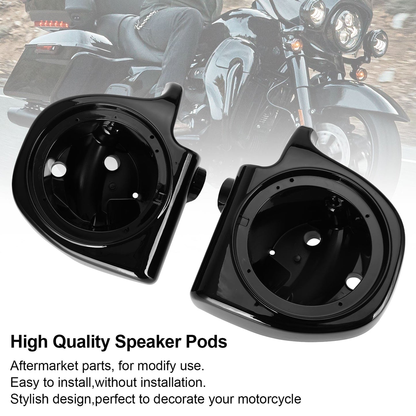 Speaker Pods Box Boxes 6.5" per carenature inferiori ventilate Road King Touring 1993-2013 Generico