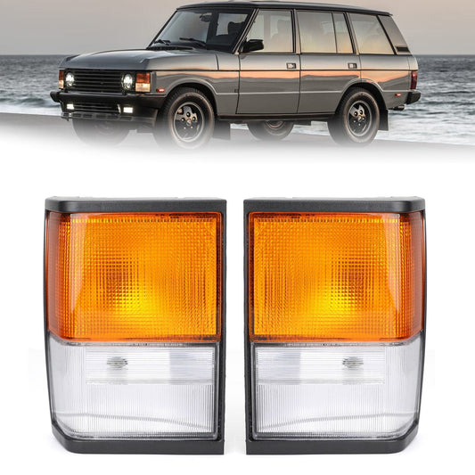 PRC8949 + PRC8950 Fanali Angolari Trasparenti Nuovi, Frecce Angolari per Land Rover Range Rover Classic Anni 1987-1995