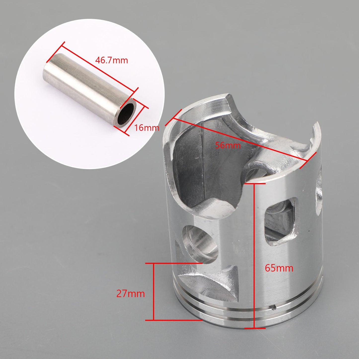 Piston Pin Ring Set STD / +.25 / +.50 Alesaggio Misura per Yamaha DT125 MX 1986-1991 DT 125 E/F/G/H 1978-1981 Generico