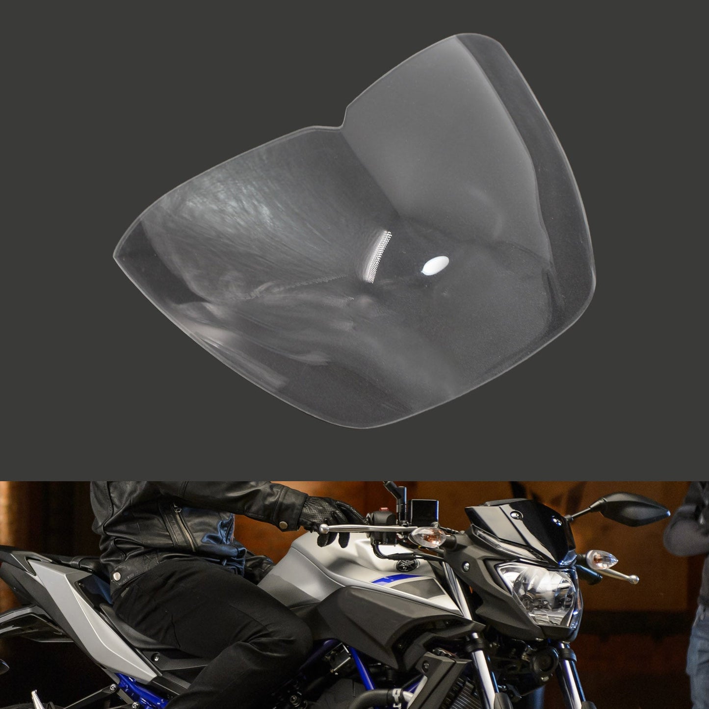 Protezione della protezione della lente del faro anteriore adatta per Yamaha Mt-25 15-21 Mt-03 15-19 Fumo generico