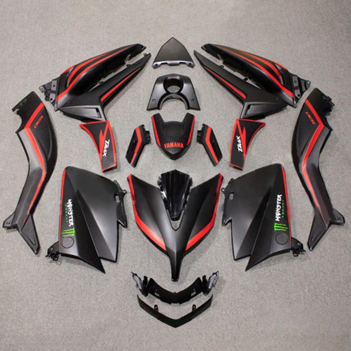 Amotopart Kit Carena Carrozzeria ABS per Yamaha T-Max TMAX530 2015-2016